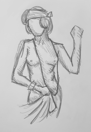 A quick sketch of a 1920s prostitute.