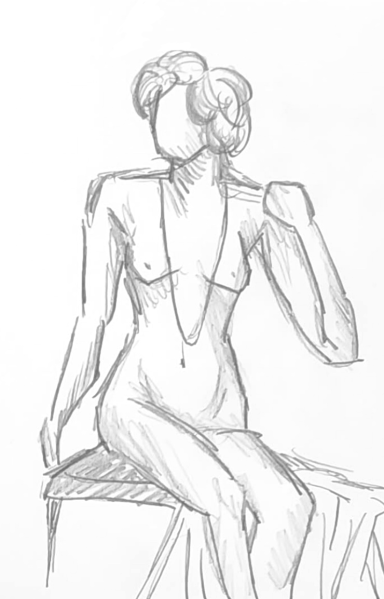 A quick sketch of a 1920s prostitute.